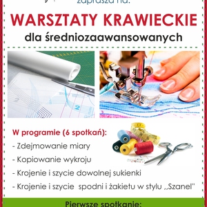 Warsztaty krawieckie dla średniozaawansowanych