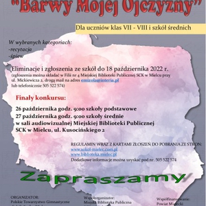 XII Edycja: Konkurs Poezji i Piosenki "Barwy Mojej Ojczyzny".