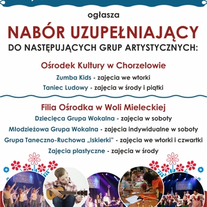 Nabór uzupełniający do grup artystycznych - Chorzelów i Wola Mielecka