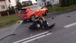 Wypadek z udziałem motocyklisty w Piątkowcu