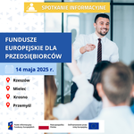 Spotkania informacyjne "Fundusze Europejskie dla przedsiębiorców" w Mielcu, Rzeszowie, Krośnie i Przemyślu.