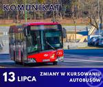 Zmiana w kursowaniu autobusów MKS Mielec w dniu 13 lipca